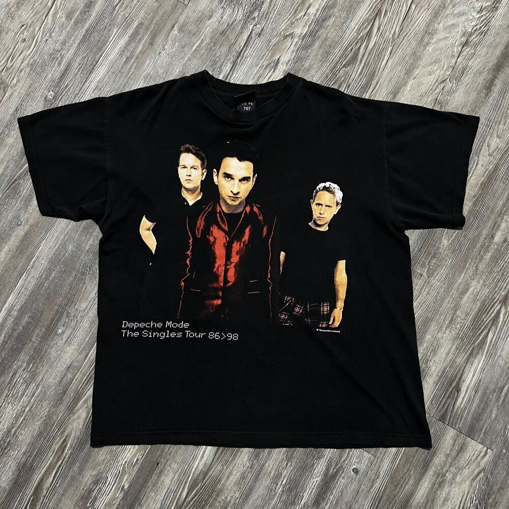 Vintage 1998 Depeche Mode The Singles Tour 86>98 Tour Shirt L